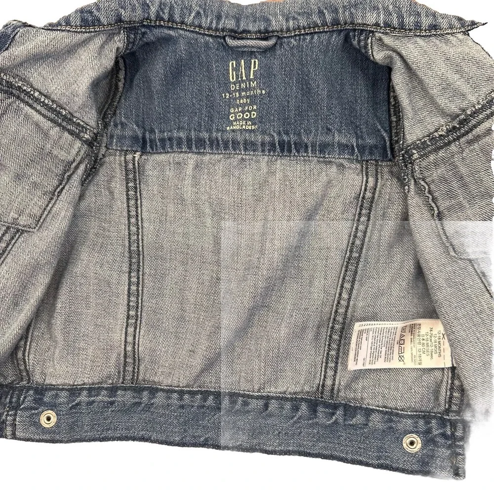 Baby GAP Denim Jacket Toddler Light Wash Classic Jean Jacket